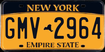 NY license plate GMV2964