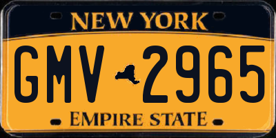 NY license plate GMV2965