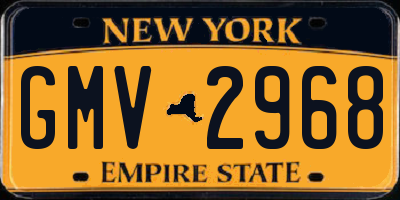 NY license plate GMV2968