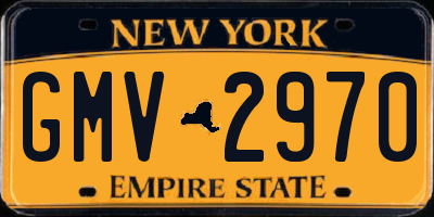 NY license plate GMV2970