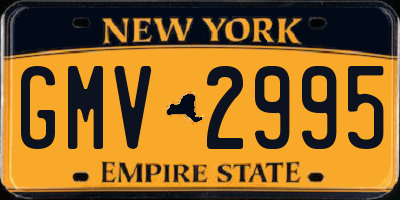 NY license plate GMV2995