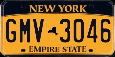 NY license plate GMV3046