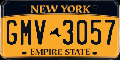 NY license plate GMV3057