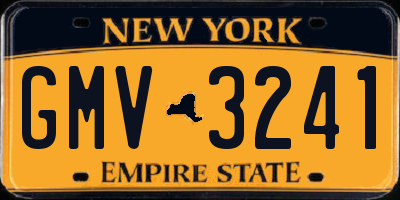 NY license plate GMV3241
