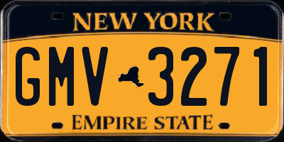 NY license plate GMV3271