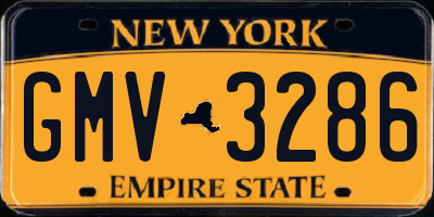 NY license plate GMV3286