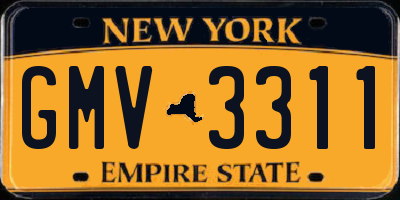 NY license plate GMV3311