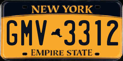 NY license plate GMV3312