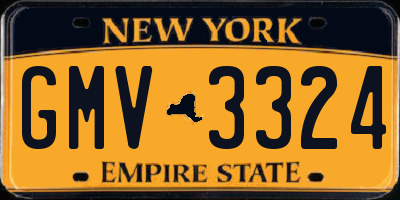 NY license plate GMV3324