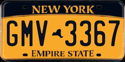 NY license plate GMV3367