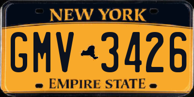 NY license plate GMV3426