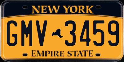 NY license plate GMV3459