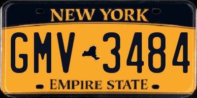 NY license plate GMV3484