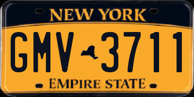 NY license plate GMV3711