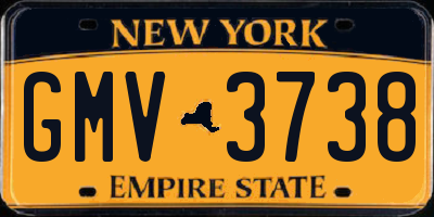 NY license plate GMV3738