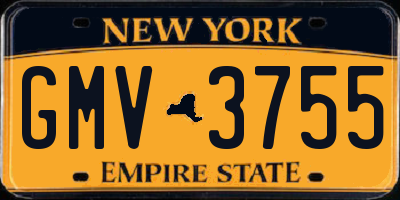 NY license plate GMV3755