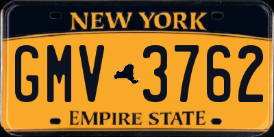 NY license plate GMV3762