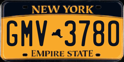 NY license plate GMV3780