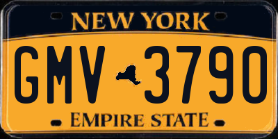 NY license plate GMV3790