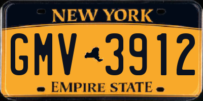 NY license plate GMV3912
