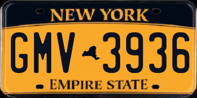 NY license plate GMV3936