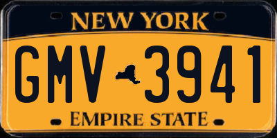 NY license plate GMV3941