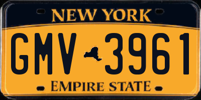 NY license plate GMV3961