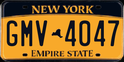 NY license plate GMV4047