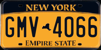 NY license plate GMV4066