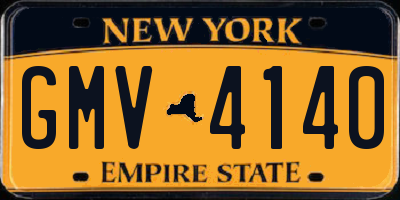 NY license plate GMV4140