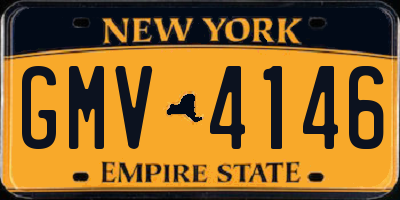 NY license plate GMV4146