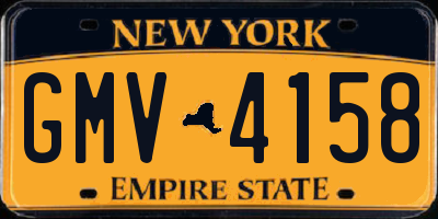 NY license plate GMV4158