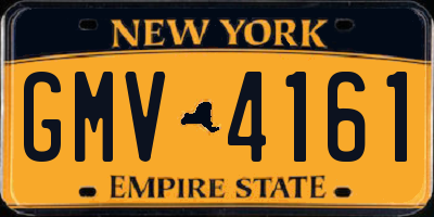 NY license plate GMV4161
