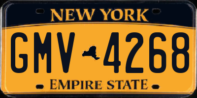 NY license plate GMV4268