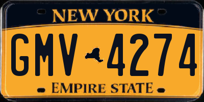 NY license plate GMV4274