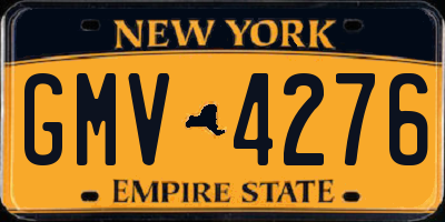 NY license plate GMV4276