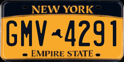 NY license plate GMV4291