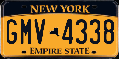NY license plate GMV4338