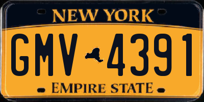 NY license plate GMV4391