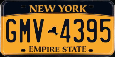 NY license plate GMV4395