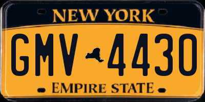 NY license plate GMV4430