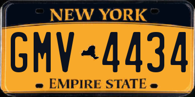 NY license plate GMV4434