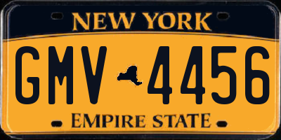 NY license plate GMV4456
