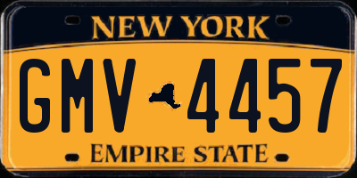 NY license plate GMV4457