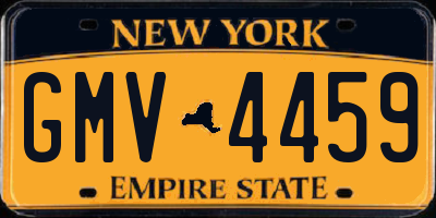 NY license plate GMV4459