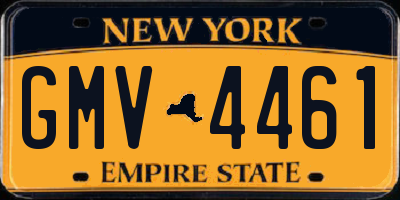 NY license plate GMV4461