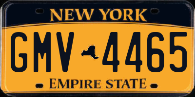 NY license plate GMV4465