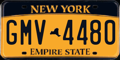 NY license plate GMV4480