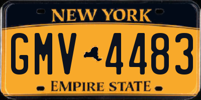 NY license plate GMV4483