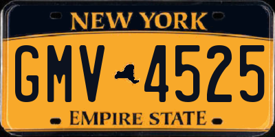 NY license plate GMV4525